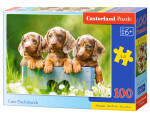 Puzzle Castorland 100 dílků premium - Roztomilí jezevčíci