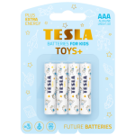 TESLA TOYS+ BOY alkalická baterie AAA 4 ks / LR03 / mikrotužková / blister      (11030420)