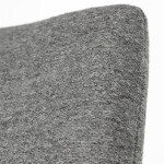 Židle jídelní, stříbrná látka, černé kovové nohy