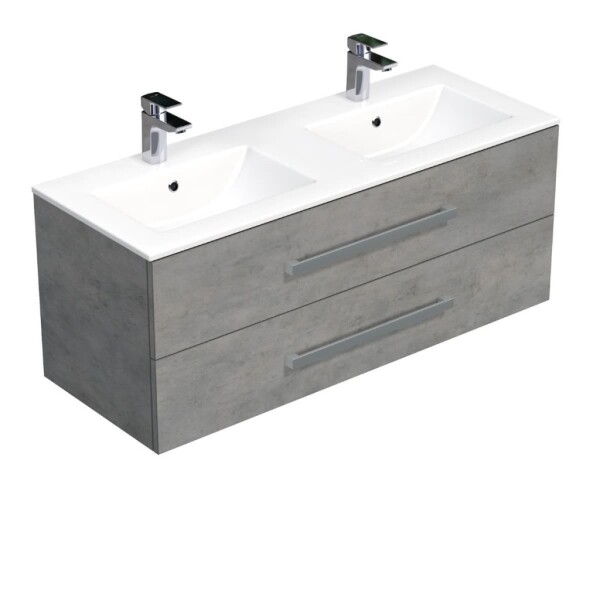 Koupelnová skříňka s umyvadlem SAT Cube Way 120x53x46 cm beton mat CUBE461202BEMOD CUBE461202BEMOD