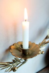 Chic Antique Nástěnný svícen Wreath Antique Brass, měděná barva, kov