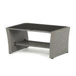 Zahradní sedací souprava, polyratan, šedá, AZS-A1523 GREY