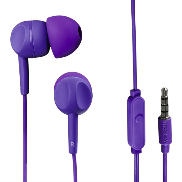 Thomson sluchátka s mikrofonem EAR3005 fialová / silikonové špunty (132482-T)