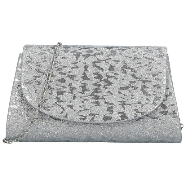 Stylové dámské psaníčko Michelle Moon Poppi, stříbrné