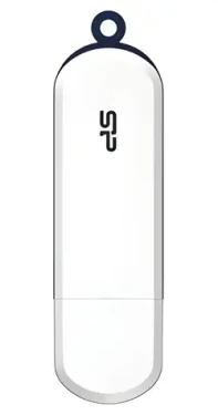 Silicon Power Blaze B32 128GB bílá / Flash disk / USB 3.2 Gen 1 / 5 Gbit/s / Hardwarové AES 256-bit šifrování (SP128GBUF3B32V1W)