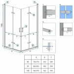REA/S - Sprchová kabina Molier Chrome Double 80x90 KPL-K6369