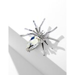 Brož Swarovski Elements Araignée - pavouček, Bílá/čirá