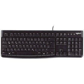 Logitech K120 Keyboard kabelový, USB klávesnice německá, QWERTZ černá odolné proti stříkající vodě - Logitech Keyboard K120 for Business 920-002516