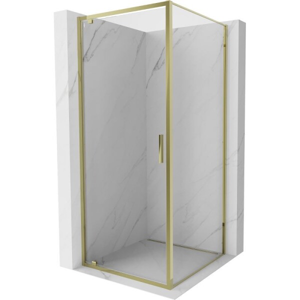 MEXEN/S - Exo sprchový kout dveře křídlové 85 x 85, transparent, zlato 8181-085-085-50-00