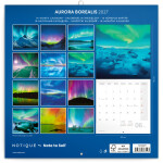 Nástěnný kalendář poznámkový 2027 Notique Polární záře, 30 x 30 cm