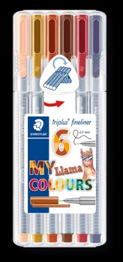 Staedtler Staedtler, 334 SB6CS9, Triplus 334, linery 6 ks - Llama