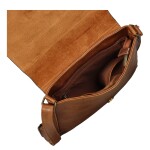 Trendy dámská koženková crossbody kabelka Mitta, hnědá