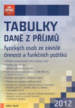 Tabulky daně příjmů