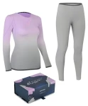 Spokey FLORA SET fialovo-šedá L/XL / Dámské termoprádlo / dárkové balení (5905339419781)