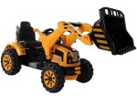 Mamido Elektrický traktor - s radlicí žlutý