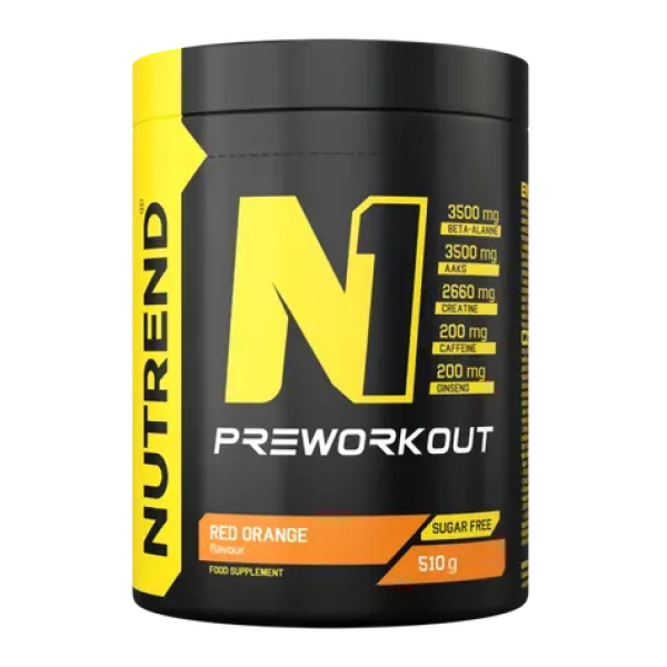 N1 Pre-Workout - Nutrend (červený pomeranč, 510 g) (29349-2-red-orange)