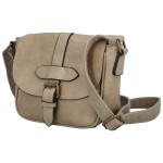 Trendy dámská koženková crossbody kabelka Arlena, béžová