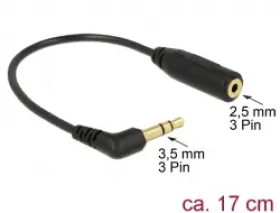Delock Audio kabel Stereo jack 3.5 mm 3 pin samec Stereo jack 2.5 mm 3 pin samice pravoúhlá (65675DE)