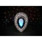Exkluzivní brož Swarovski Elements Béatrice, Tmavě modrá