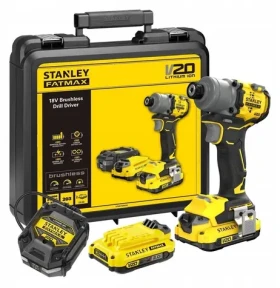 Stanley V20 SFMCF830D2K / Aku rázový utahovák / 18V / 203 Nm / 2x 2.0 Ah (SFMCF830D2K-QW)