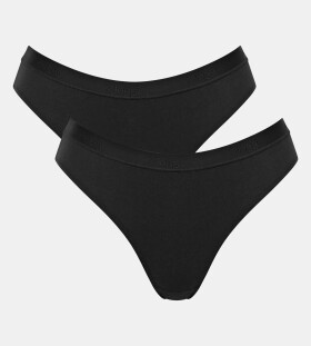 Dámské kalhotky GO Casual High leg 2P - BLACK - černé 0004 - SLOGGI BLACK XL
