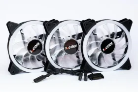 1stCOOL AURA EVO 1 ARGB / Sada ventilátorů / 120 mm / 3 ks / ARGB / řadič (KIT-AURA-EVO-1)