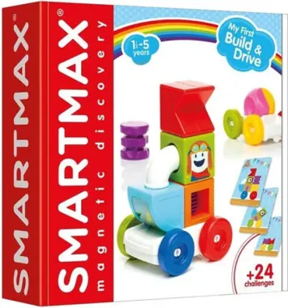 SMARTMAX Magnetická stavebnice Moji první Build Drive 10 dílků