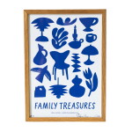 Bella Rose Signovaný umělecký tisk Family Treasures Blue 30 × 40 cm, modrá barva, papír