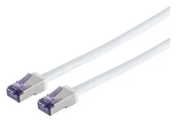 Lanview HIGH-FLEX Cat6a S/FTP bílá / Síťový kabel / RJ-45 / 0,5 m / PoE (LVN-CAT6A-FLEX-50CMWH)