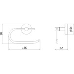 MEXEN - Remo držák toaletního papíru, black chrome 70507333-73