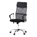 Kancelářská židle, houpací mechanismus, šedá síťovina, KA-E305 GREY