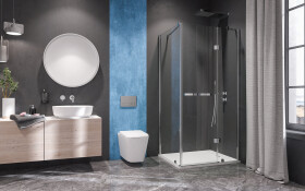 Aquatek EXTRA R13 CHROM Sprchový kout, sklo 8mm, 100x80x195cm A1512614