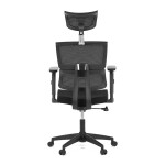 Kancelářská židle, potah černá látka a černá síťovina MESH, houpací mech.