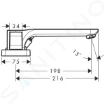 AXOR - Urquiola Tříotvorová vanová baterie, chrom 11436000