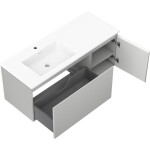 MEXEN/S - Orio koupelnová skříňka 120 cm s umyvadlem Otis levá, 1S, 1D, šedá mat/bílá mat 91A13-12047-3-BBFF62-W18L01