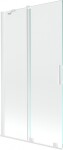 MEXEN/S - Velar Dvoukřídlá posuvná vanová zástěna 100 x 150 cm, transparent, bílá 896-100-000-01-20