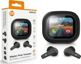 Aligator Pods Translate Překladač a TWS sluchátka 2v1 / černá (ATR10BK)