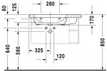 DURAVIT - DuraStyle Umyvadlo 80x48 cm, s přepadem, s otvorem pro baterii, bílá 2325800000