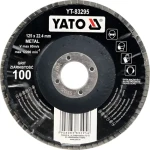 YATO Lamelový brusný kotouč P60 / Brusný kotouč / 125 x 22,2 mm / vypouklý / korundový