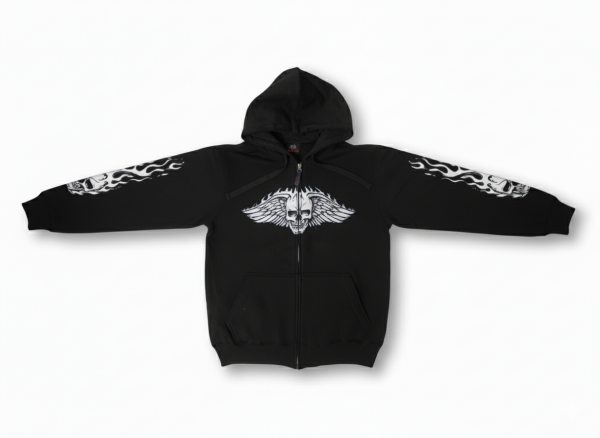 Brixton Pánská Mikina Lebka FlySkull Černá Velikost: