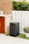 TOOMAX RIO GARDEN zahradní plastový koš 80 L - grafit