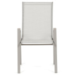 Zahradní židle, kov, síťovina, béžová, AZC-S1048 CRM