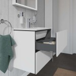 DURAVIT - L-Cube Umyvadlová skříňka Compact, 55x62x39 cm, 2 zásuvky, lesklá bílá LC625602222