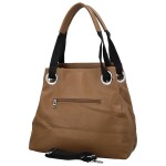 Trendy dámská koženková kabelka do ruky Einari, hnědá