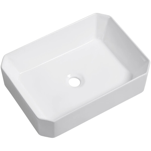CERANO - Umyvadlo keramické Liberto - na desku - bílá lesklá - 50x36,5 CER-477002