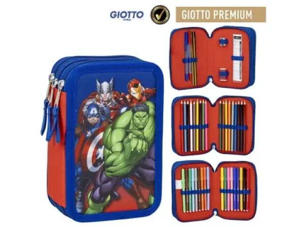 Cerdá Avengers - plně vybavený třípatrový penál (10200843)