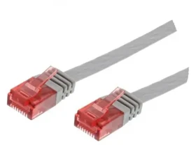 MicroConnect CAT6 U/UTP FLAT 0.25m černá / PVC (V-UTP60025-FLAT)