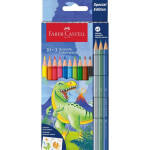 Faber-Castell šestihranné pastelky Dinosaurus sada 10+3 barev +