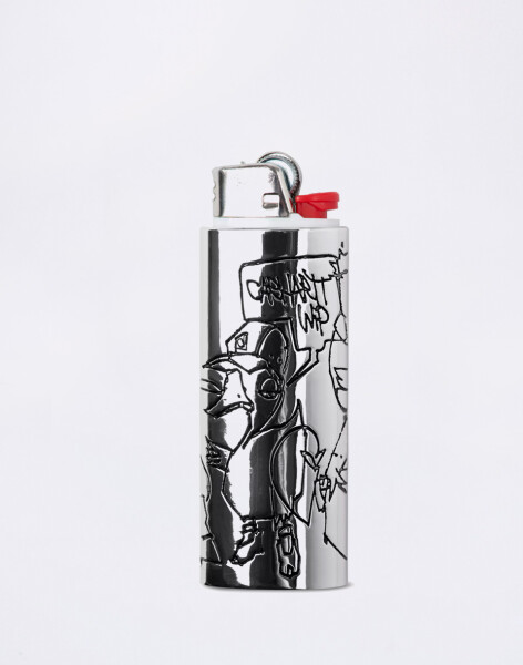 Carhartt WIP Blinkerfluid BIC Metal Lighter Case Silver