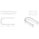 Gedy - OUTLINE držák toaletního papíru, černá mat 322414